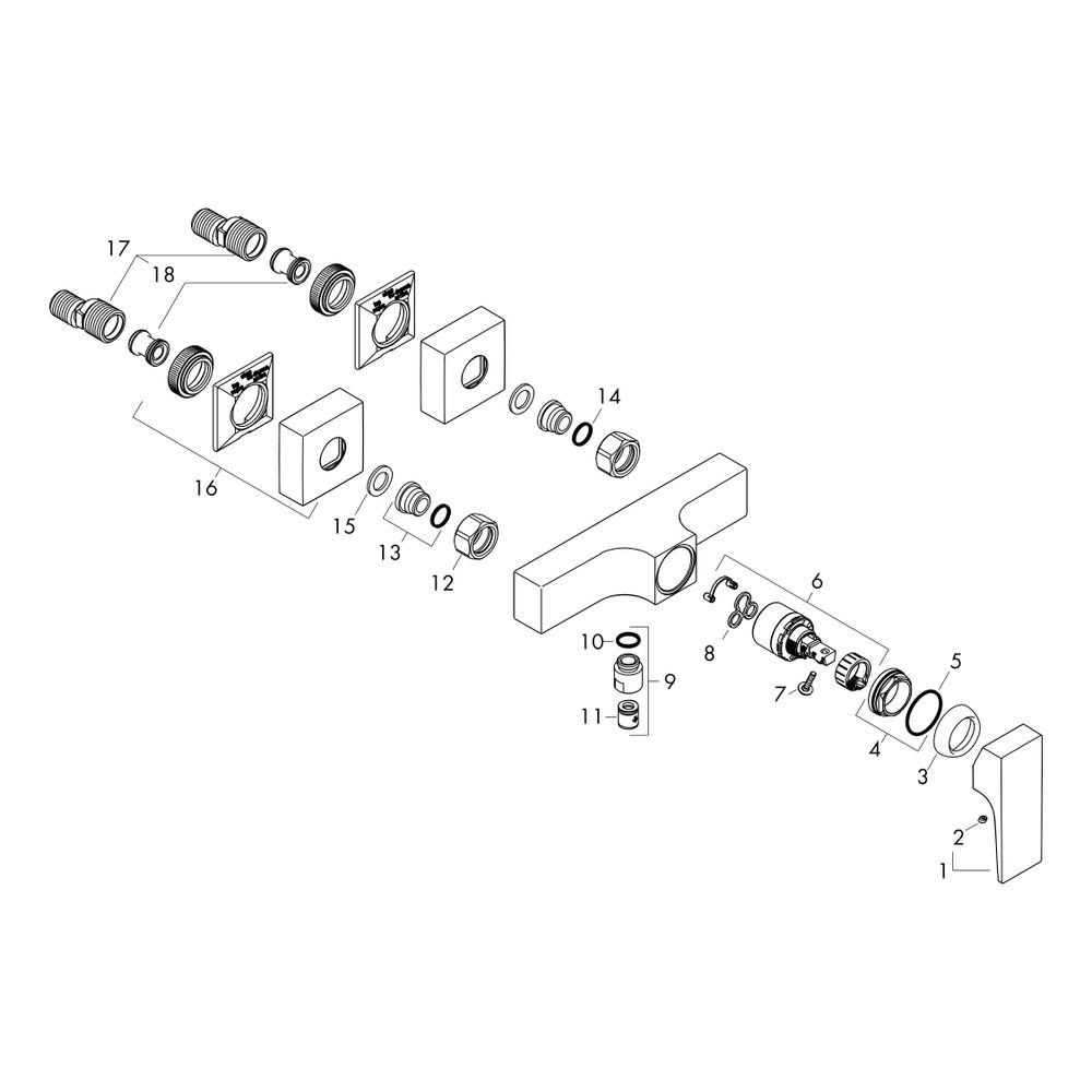 hansgrohe Metropol Einhebel-Brausemischer Aufputz 16l/min mit Hebelgriff, Schwarz/C... HANSGROHE-32560340 4059625241578 (Abb. 2)