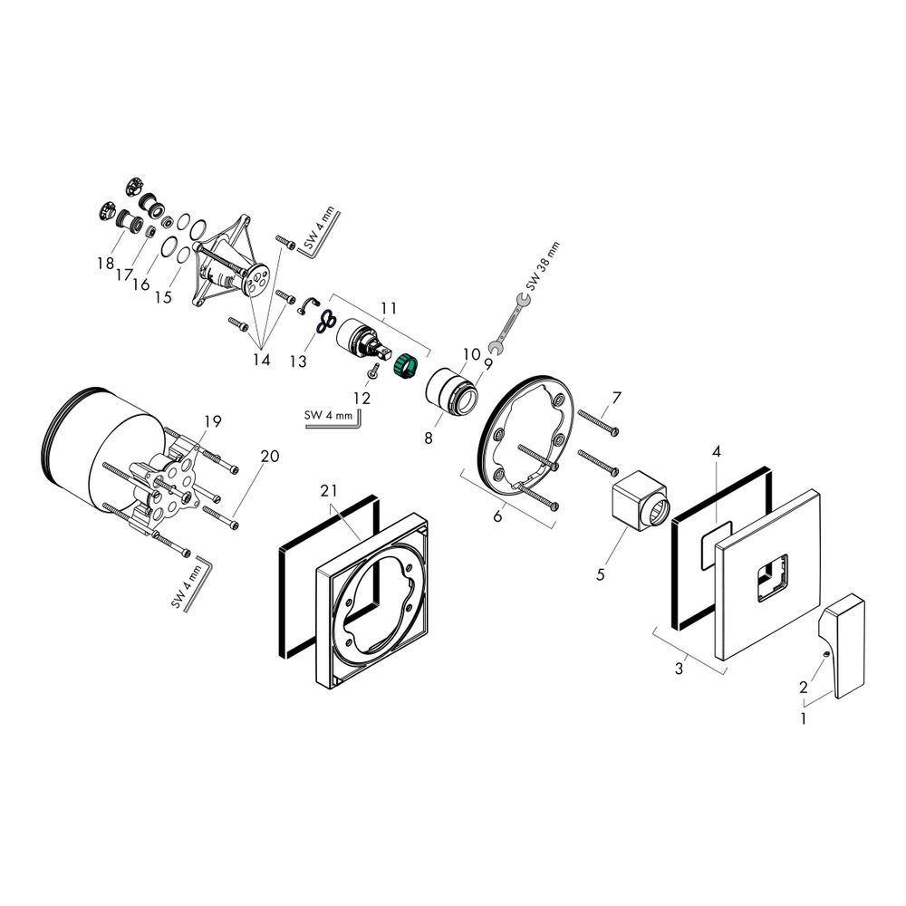 hansgrohe Metropol Einhebel-Brausemischer Unterputz 29,3l/min Chrom mit Hebelgriff ... HANSGROHE-32565000 4011097826066 (Abb. 3)