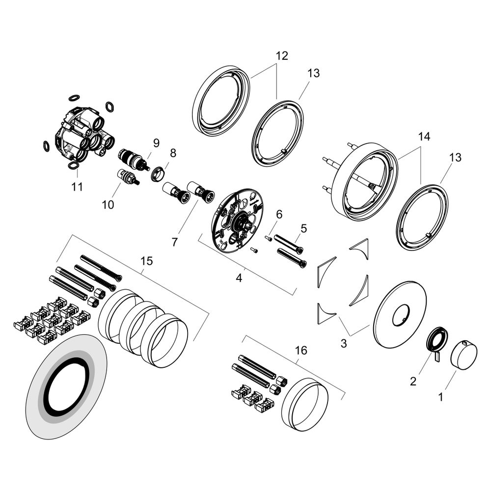Hansgrohe Ecostat Comfort S Thermostat Unterputz, 25,2l/min, für 1 Verbraucher, Chr... HANSGROHE-33714000 4059625624463 (Abb. 5)