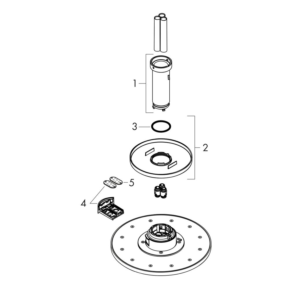 Hansgrohe AXOR ShowerSolutions Kopfbrause 250mm, 19l/min, 1jet, Deckenanschluss, Br... HANSGROHE-35286140 4059625239780 (Abb. 2)