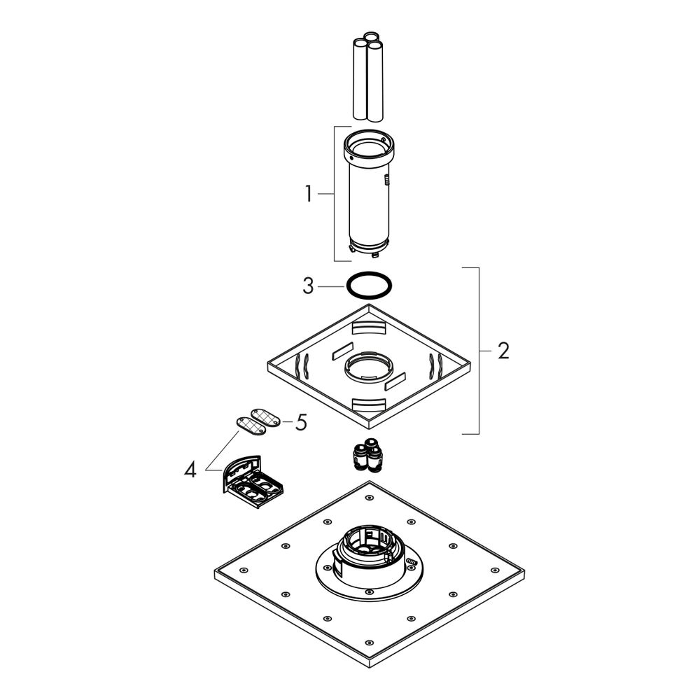 Hansgrohe AXOR ShowerSolutions Kopfbrause, 19l/min, 250x250mm, 1jet, Deckenanschlus... HANSGROHE-35308800 4059625240540 (Abb. 2)