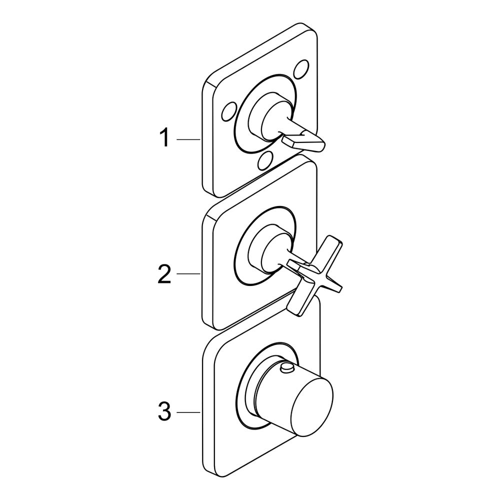 Hansgrohe AXOR Citterio E Thermostatmodul 380x120mm, UP, DN 20, für 3 Verbraucher, ... HANSGROHE-36704250 4011097905778 (Abb. 2)
