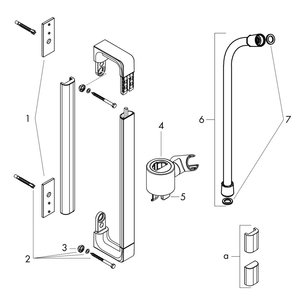 Hansgrohe AXOR Citterio E Brausestange 90cm, Brauseschlauch 160cm, Chrom... HANSGROHE-36736000 4011097789330 (Abb. 2)