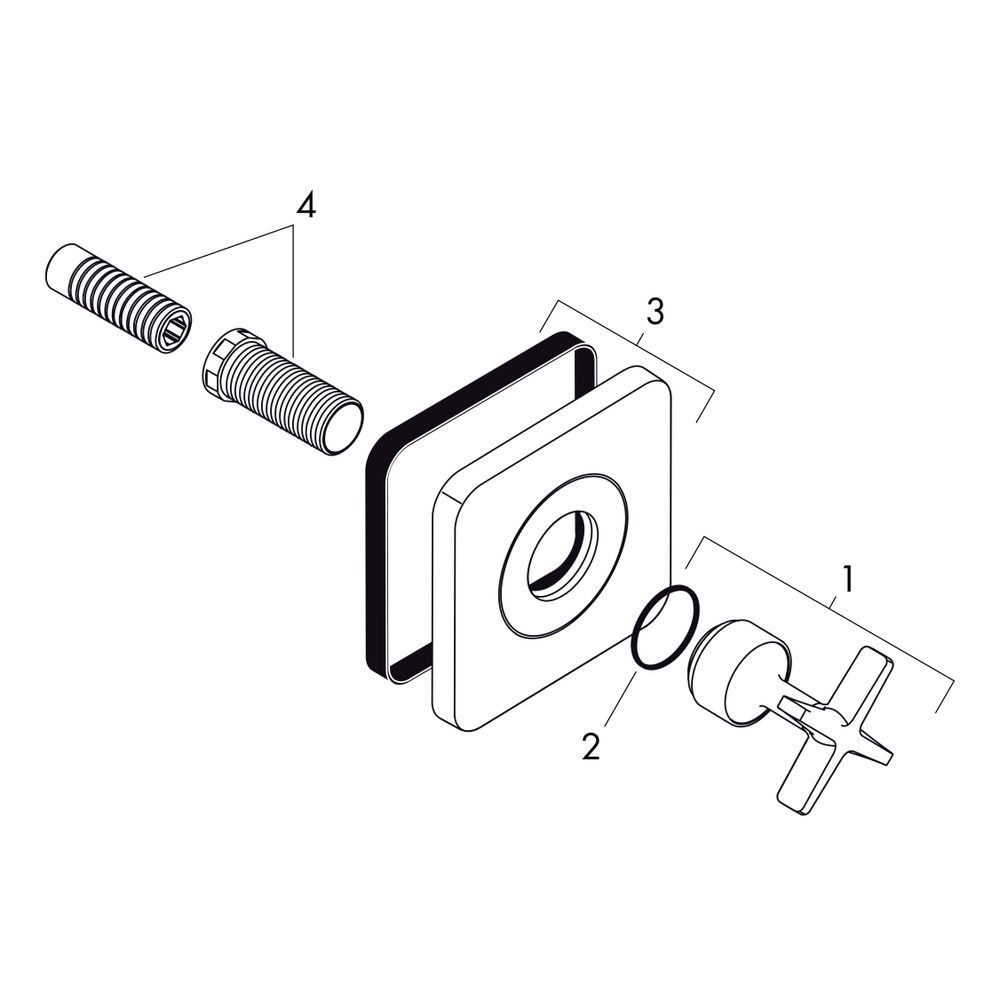 Hansgrohe AXOR Absperrventil Citterio E UP, 120x120mm, gerade, Chrom... HANSGROHE-36771000 4011097755458 (Abb. 3)