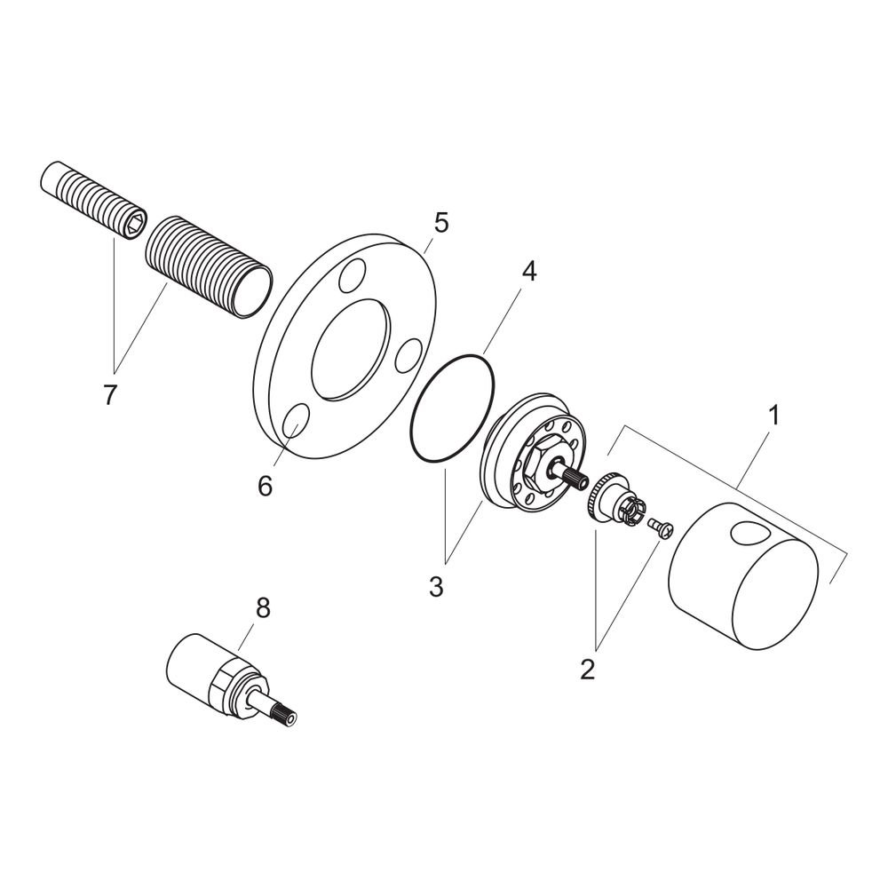 Hansgrohe AXOR Uno Ab- und Umstellventil Trio/ Quattro Unterputz, DN 20, Chrom... HANSGROHE-38933000 4011097331164 (Abb. 2)