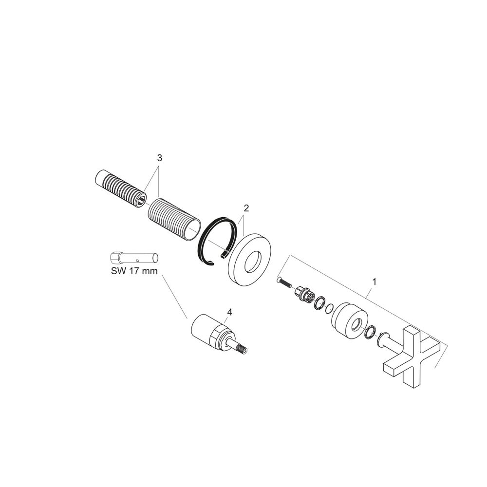 Hansgrohe AXOR Citterio Absperrventil Unterputz DN 15/DN 20, Kreuzgriff, Chrom... HANSGROHE-39965000 4011097401041 (Abb. 2)