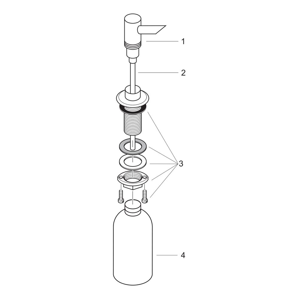 hansgrohe Spülmittel-/ Lotionspender Einbauversion 300ml, Chrom... HANSGROHE-40418000 4011097191669 (Abb. 2)