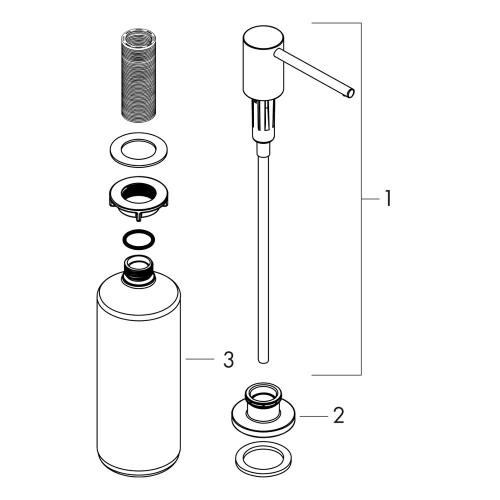 hansgrohe A41 Spülmittelspender/Lotionspender, Chrom... HANSGROHE-40438000 4059625131589 (Abb. 2)