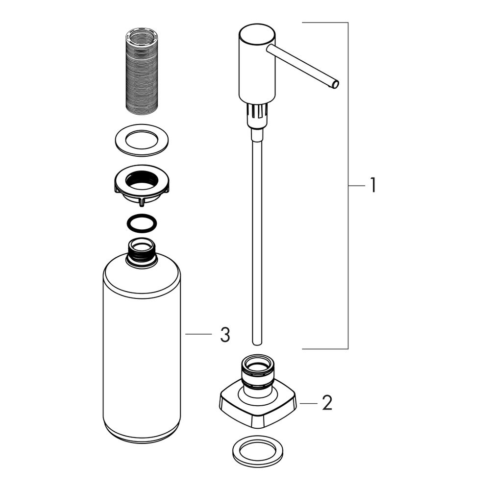 hansgrohe A71 Spülmittelspender/Lotionspender, Chrom... HANSGROHE-40468000 4059625131626 (Abb. 2)