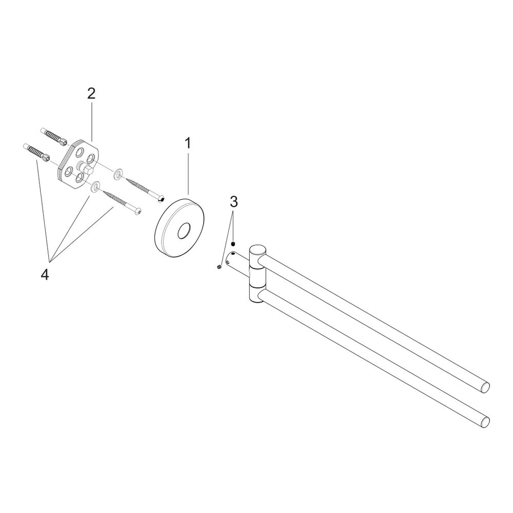 hansgrohe Handtuchhalter Logis zweiarmig chrom... HANSGROHE-40512000 4011097584584 (Abb. 2)