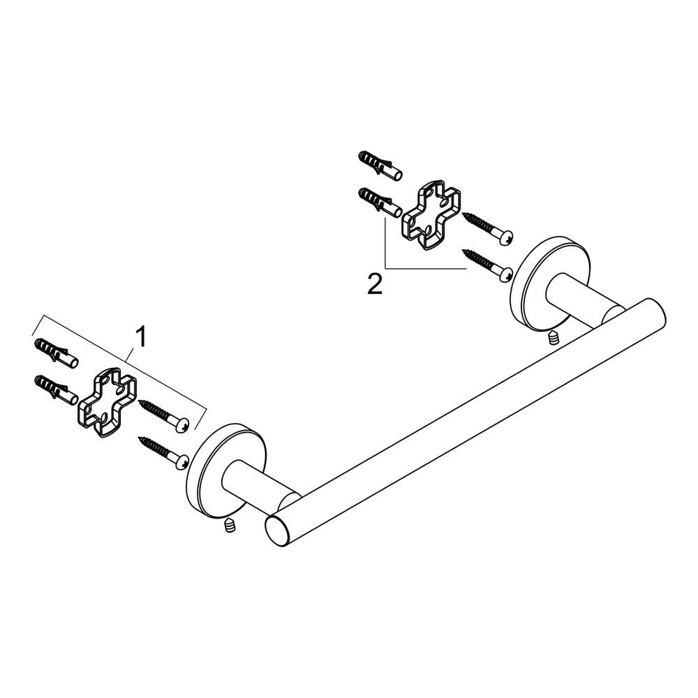 hansgrohe Logis Universal Haltestange, Chrom... HANSGROHE-41713000 4059625123102 (Abb. 3)