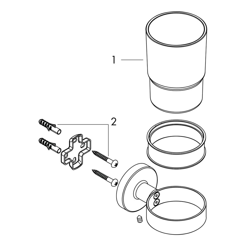 hansgrohe Logis Universal Zahnputzbecher, Chrom... HANSGROHE-41718000 4059625123041 (Abb. 3)