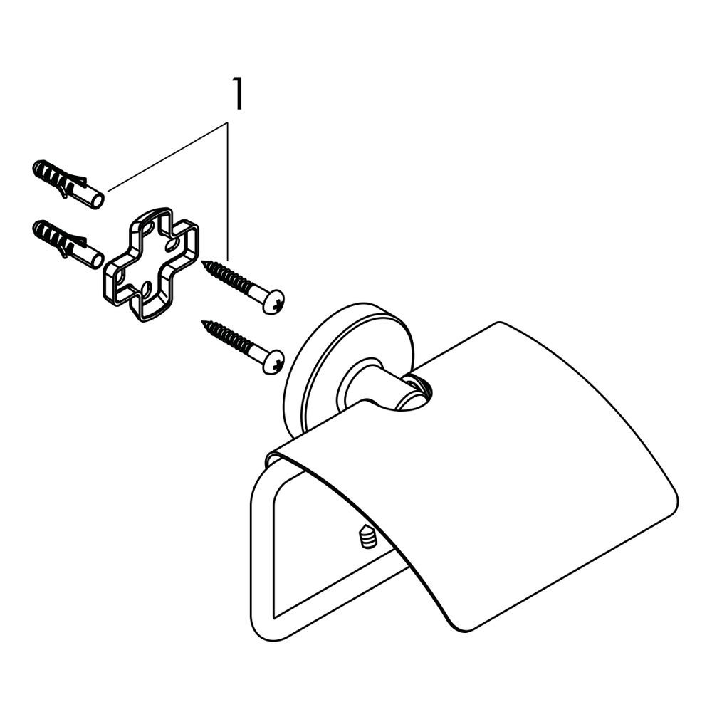 hansgrohe Logis Universal Toilettenpapierhalter mit Deckel, Chrom... HANSGROHE-41723000 4059625123119 (Abb. 3)