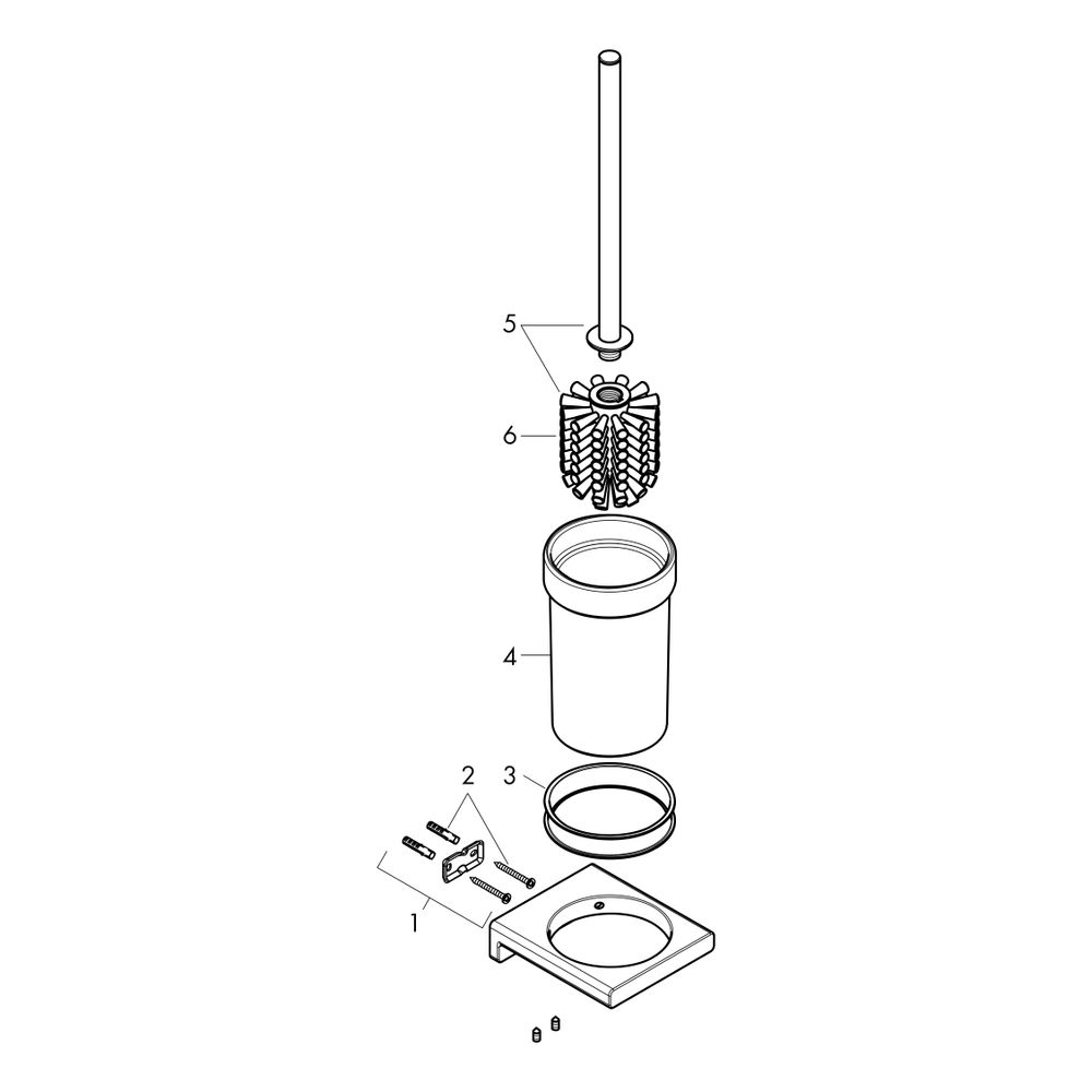 hansgrohe AddStoris Toilettenbürstenhalter Wandmontage, Chrom... HANSGROHE-41752000 4059625296509 (Abb. 3)