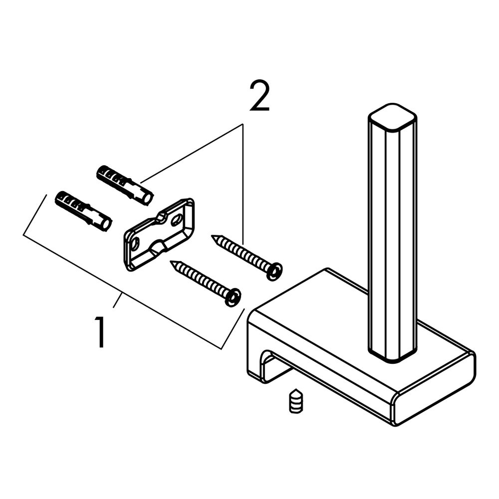 hansgrohe AddStoris Ersatzpapierrollenhalter, Chrom... HANSGROHE-41756000 4059625296950 (Abb. 3)