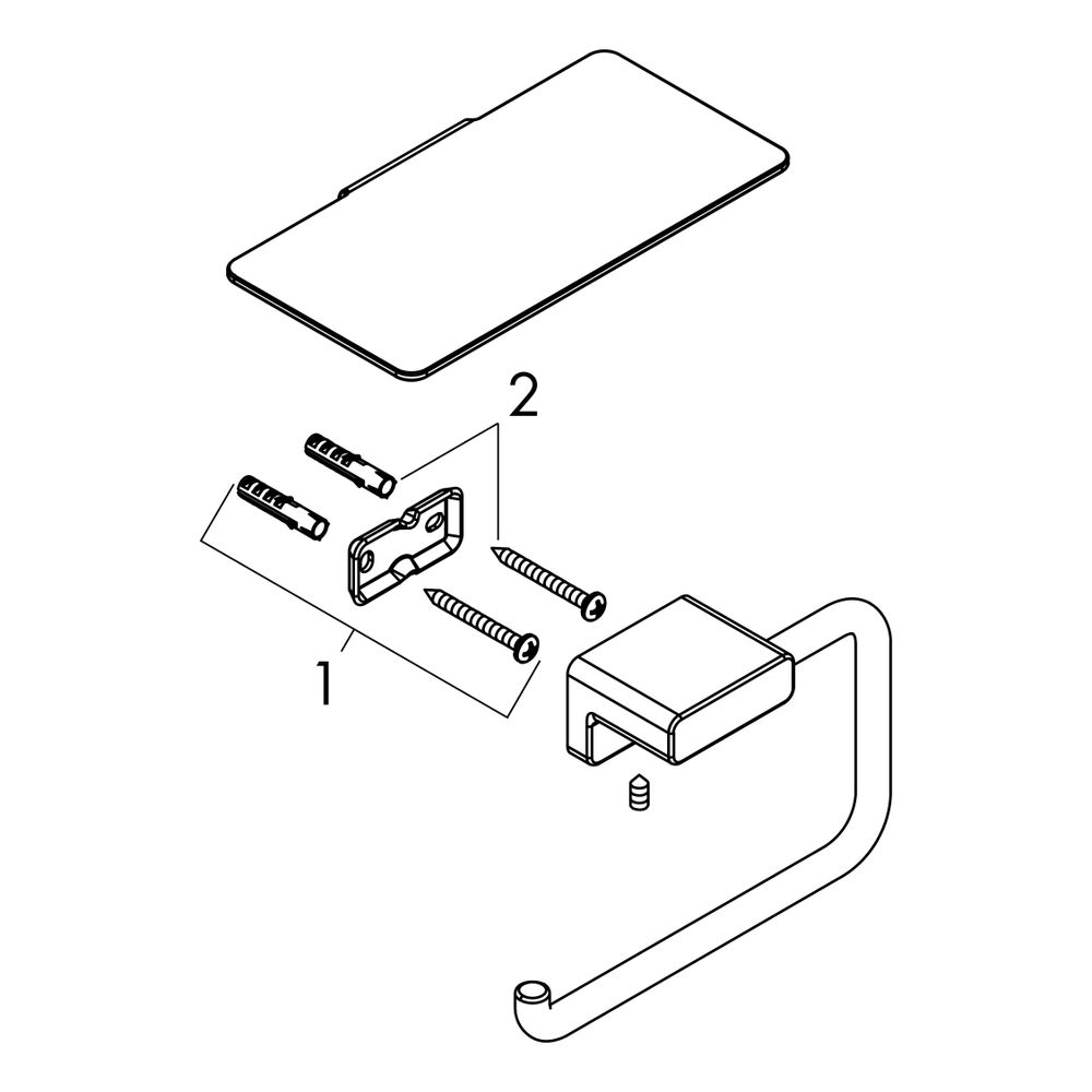 hansgrohe AddStoris Toilettenpapierhalter mit Ablage, Chrom... HANSGROHE-41772000 4059625296684 (Abb. 3)