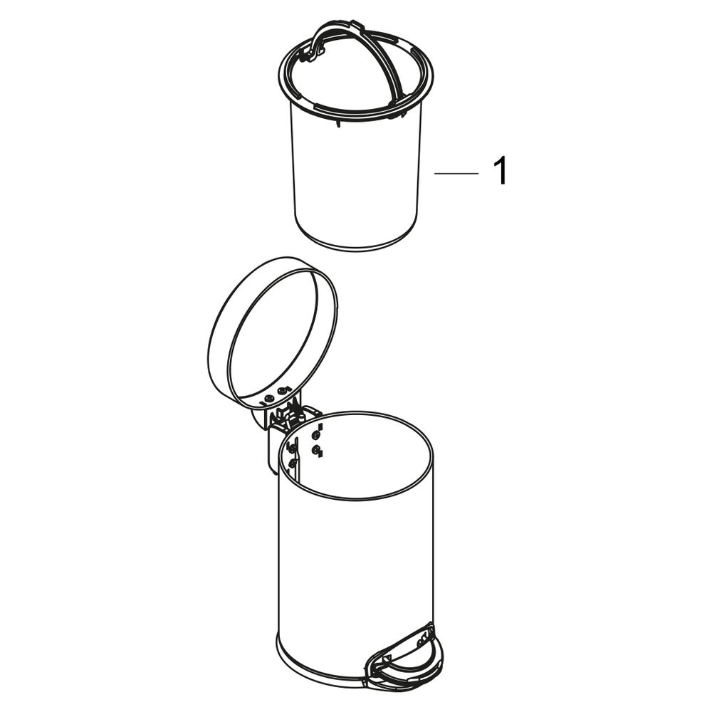 Hansgrohe AddStoris Treteimer, 3L, herausnehmbarem Einsatz, Brushed Bronze... HANSGROHE-41775140 4059625694190 (Abb. 5)