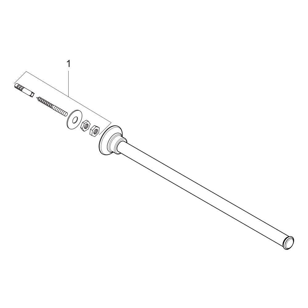 Hansgrohe AXOR Montreux Handtuchhalter einarmig, 433mm, Chrom... HANSGROHE-42020000 4011097516158 (Abb. 2)