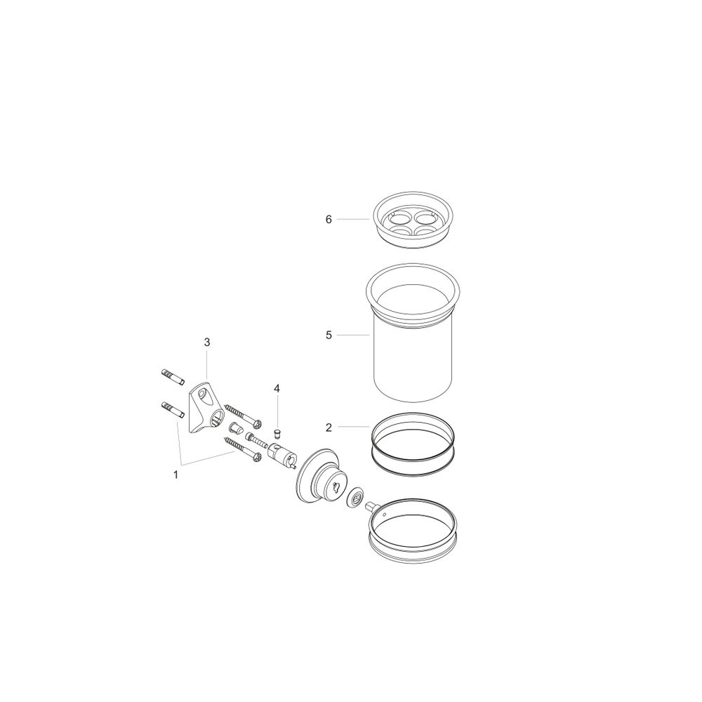 Hansgrohe AXOR Montreux Zahnputzbecher, Wandmontage, Metall/Porzellan, 106x87x121mm... HANSGROHE-42134820 4011097516561 (Abb. 2)
