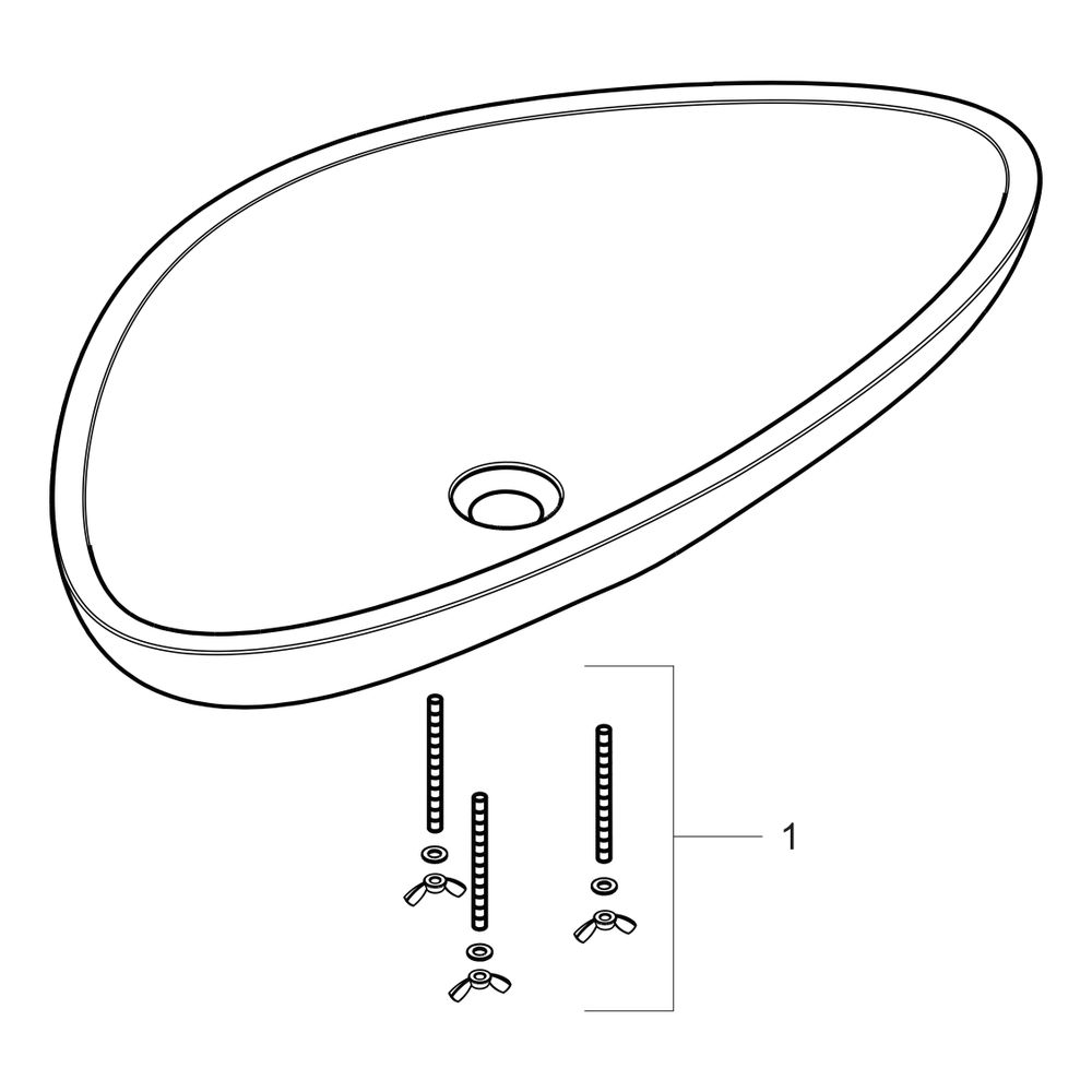 Hansgrohe Waschschüssel AXOR Massaud, Aufsatz, 144x450x800mm, Mineralguss, Weiß... HANSGROHE-42300000 4011097535302 (Abb. 3)