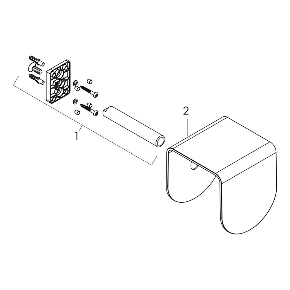 Hansgrohe AXOR Universal Softsquare Toilettenpapierhalter, Ablage, 135x136mm, Messi... HANSGROHE-42436000 4011097598789 (Abb. 2)