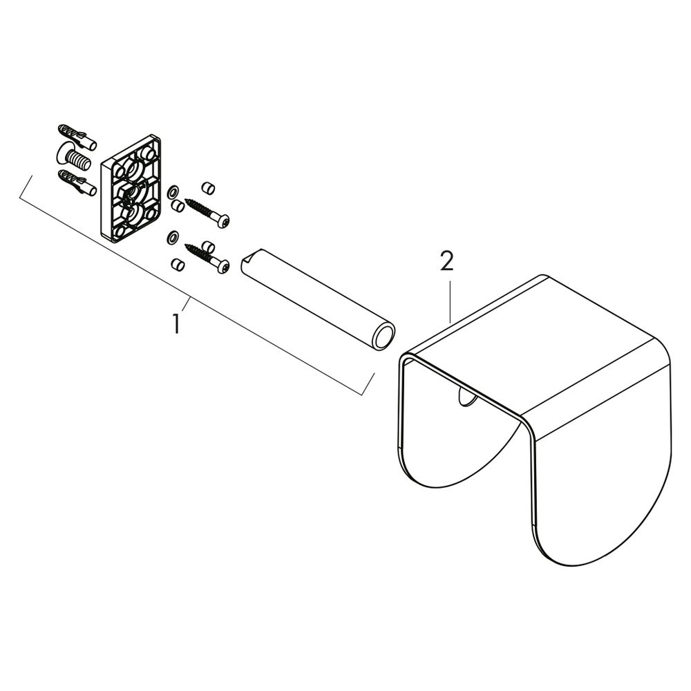 Hansgrohe AXOR Universal Softsquare Toilettenpapierhalter, Ablage, 135x136mm, Messi... HANSGROHE-42436340 4059625000205 (Abb. 6)