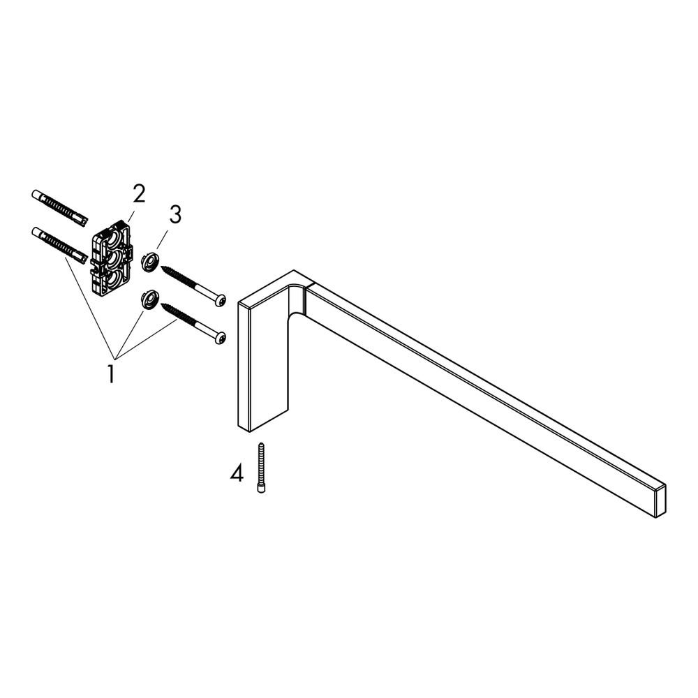 Hansgrohe AXOR Universal Rectangular Handtuchhalter, 380mm, Metall, Edelstahl Optic... HANSGROHE-42626800 4059625423196 (Abb. 2)
