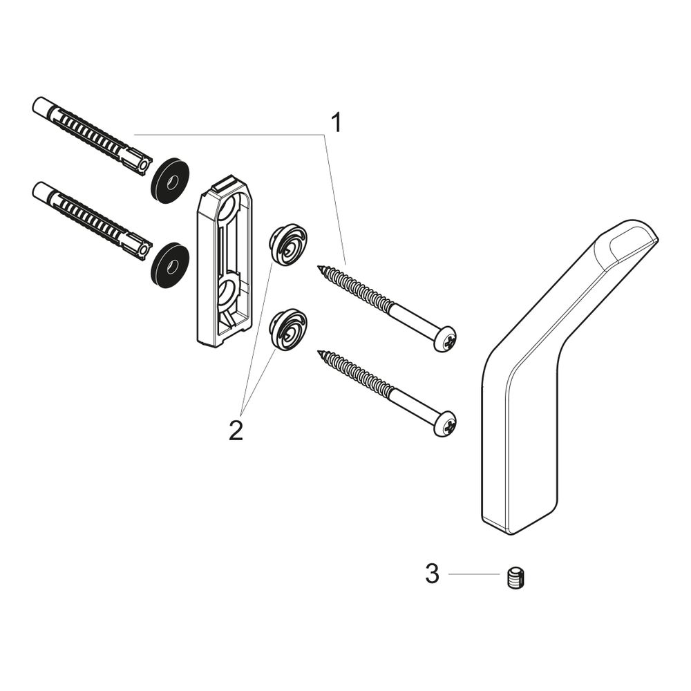 Hansgrohe AXOR Universal Softsquare Handtuchhaken,142x61mm, Metall, Polished Red Go... HANSGROHE-42801300 4011097822570 (Abb. 2)