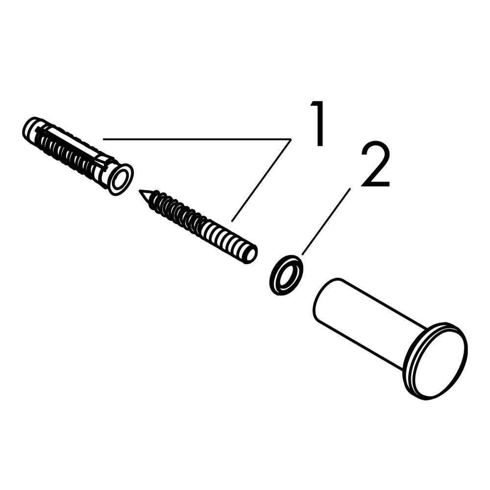Hansgrohe AXOR Universal Circular Handtuchhaken einzeln, 25x50mm, Chrom... HANSGROHE-42811000 4059625367285 (Abb. 2)