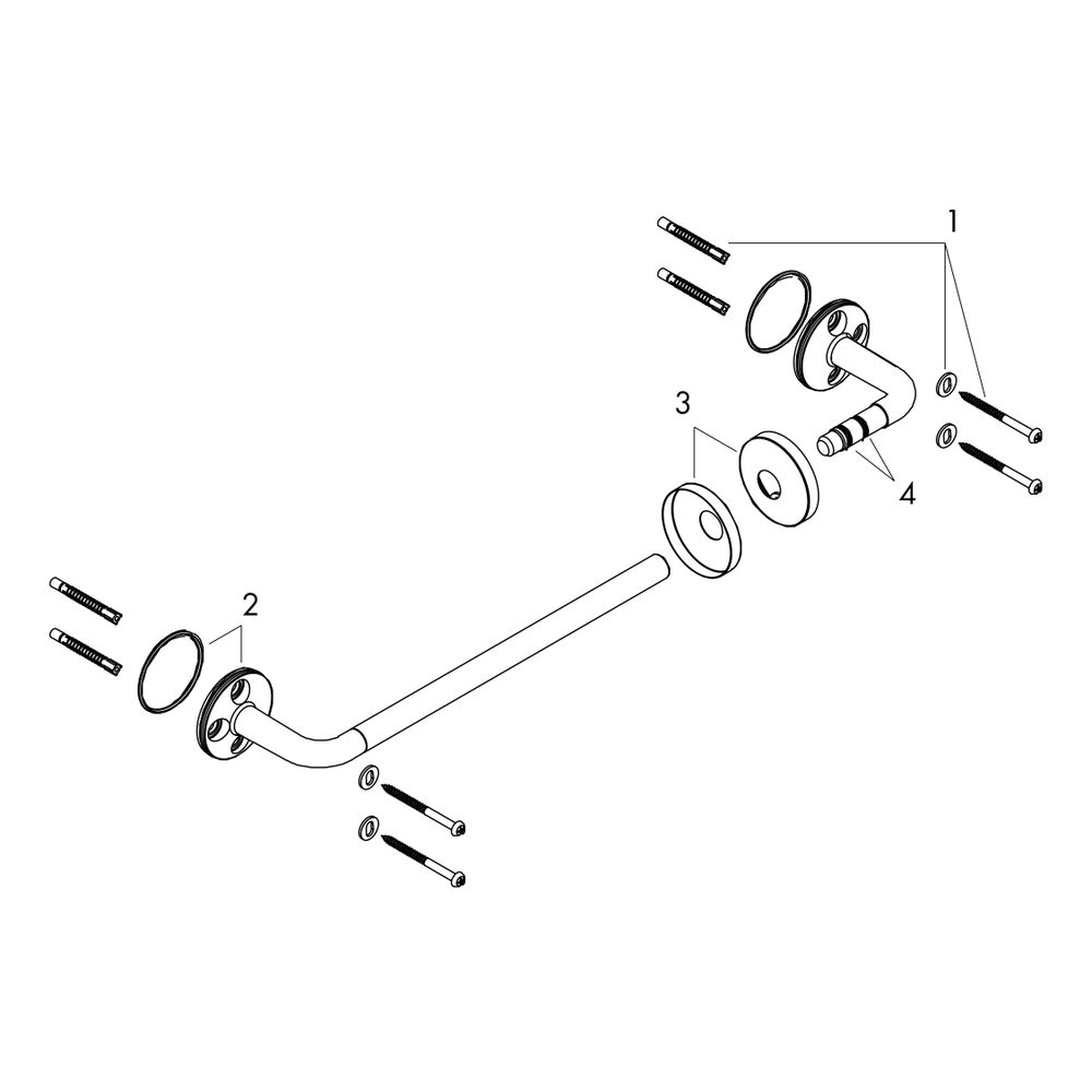 Hansgrohe AXOR Universal Circular Haltestange, 355mm, Metall, Polished Nickel... HANSGROHE-42813830 4059625387153 (Abb. 2)