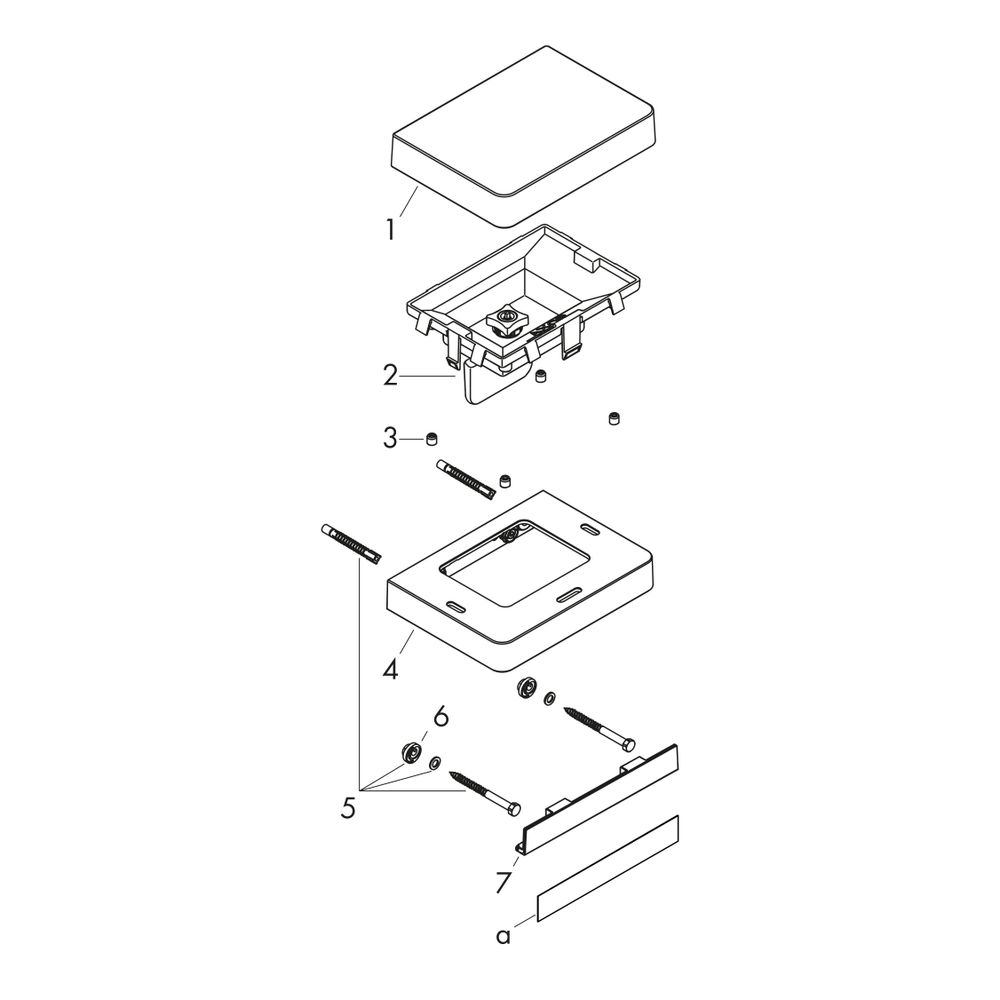 Hansgrohe AXOR Universal Softsquare Lotionspender, Ablage, 180ml, Metall/Glas, Brus... HANSGROHE-42819820 4011097794952 (Abb. 2)