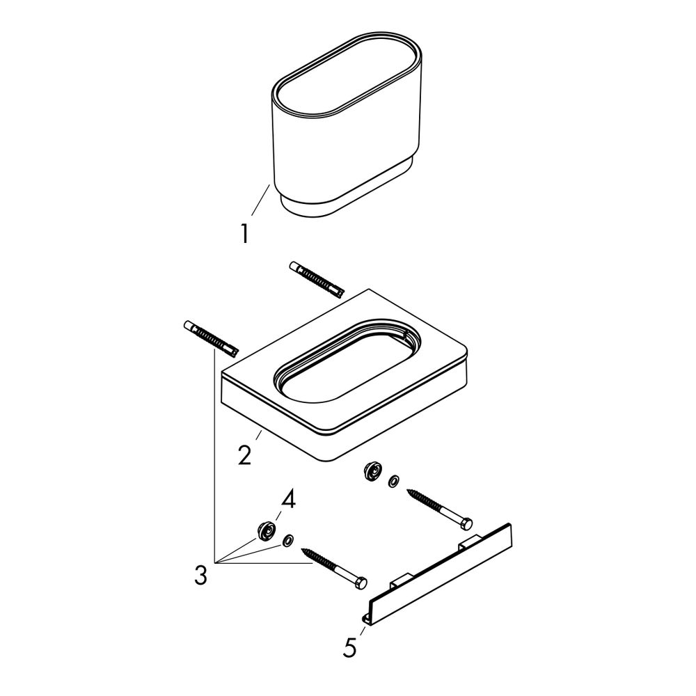 Hansgrohe AXOR Universal Softsquare Zahnputzbecher, Wandmontage, Metall/Glas, Brush... HANSGROHE-42834820 4011097794853 (Abb. 2)