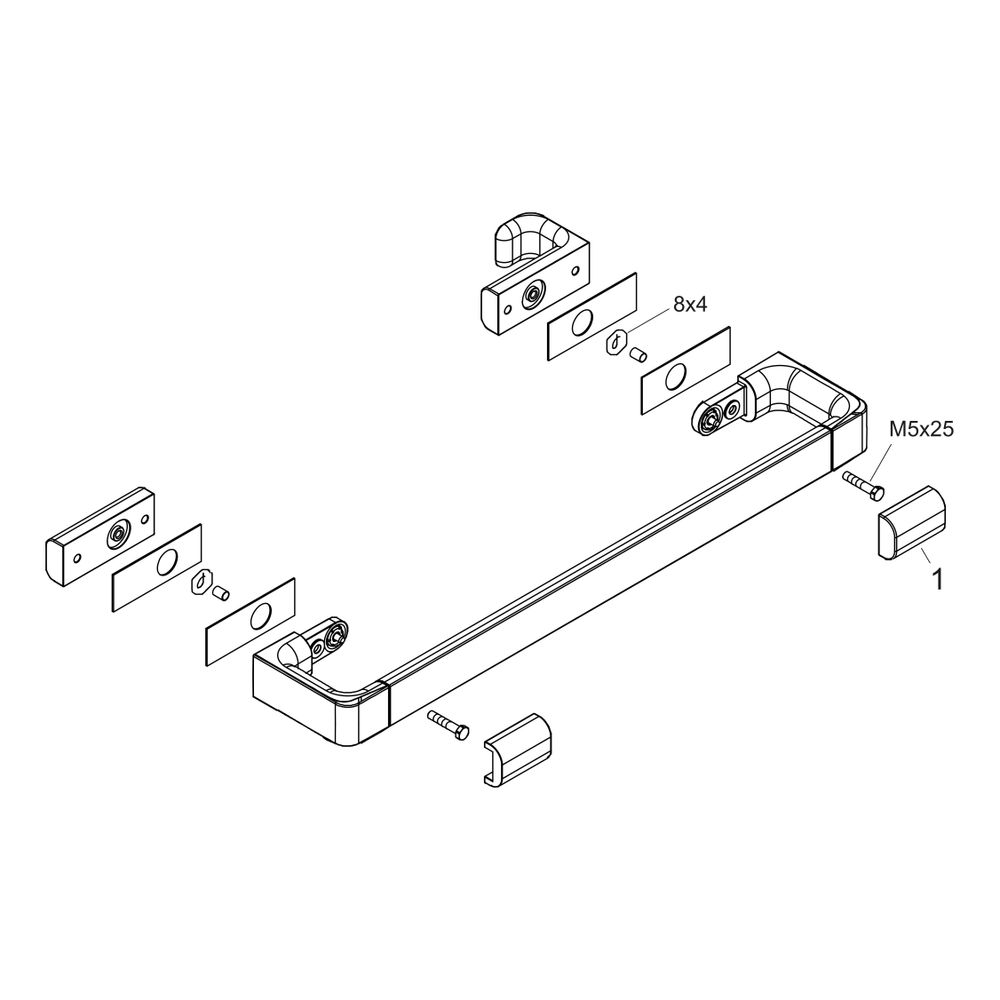 Hansgrohe AXOR Universal Softsquare Duschtürgriff 444mm, Chrom... HANSGROHE-42837000 4059625026915 (Abb. 4)