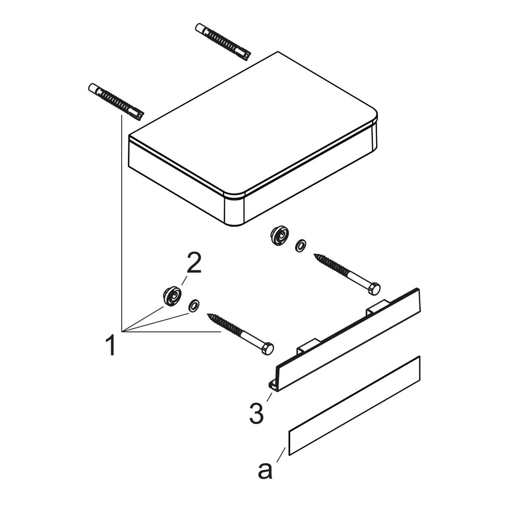 Hansgrohe AXOR Universal Softsquare Ablage 150mm, Sicherheitsglas, Chrom... HANSGROHE-42840000 4059625026694 (Abb. 3)