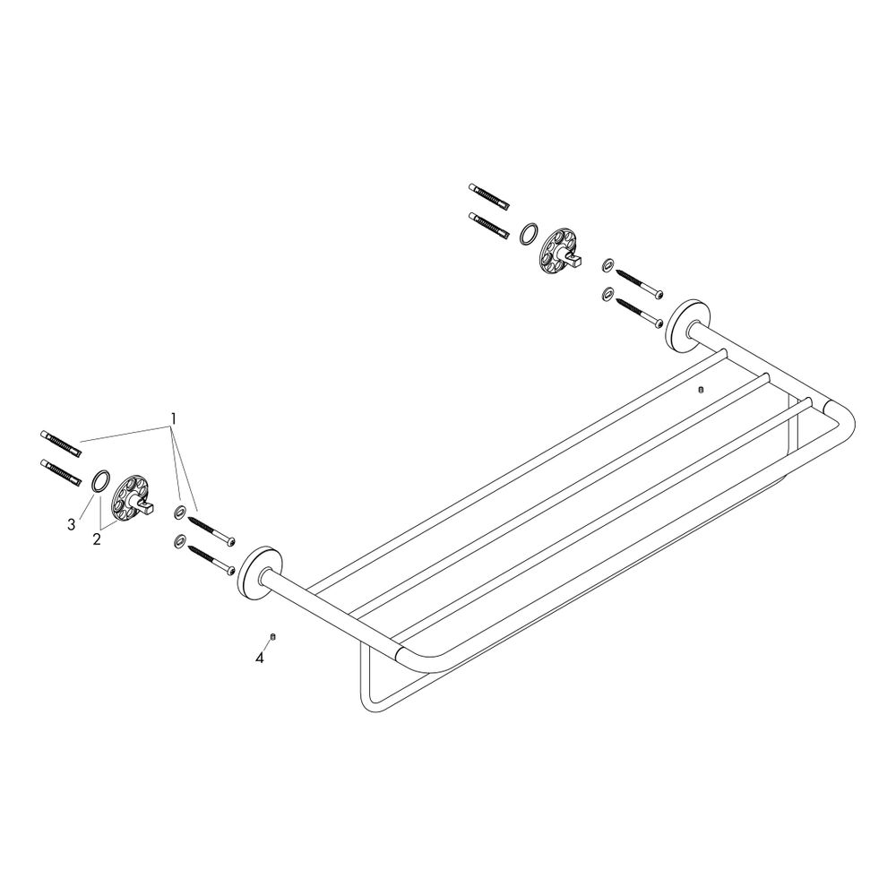 Hansgrohe AXOR Universal Circular Handtuchablage, Handtuchhalter, 655mm, Metall, Po... HANSGROHE-42843330 4059625388297 (Abb. 2)