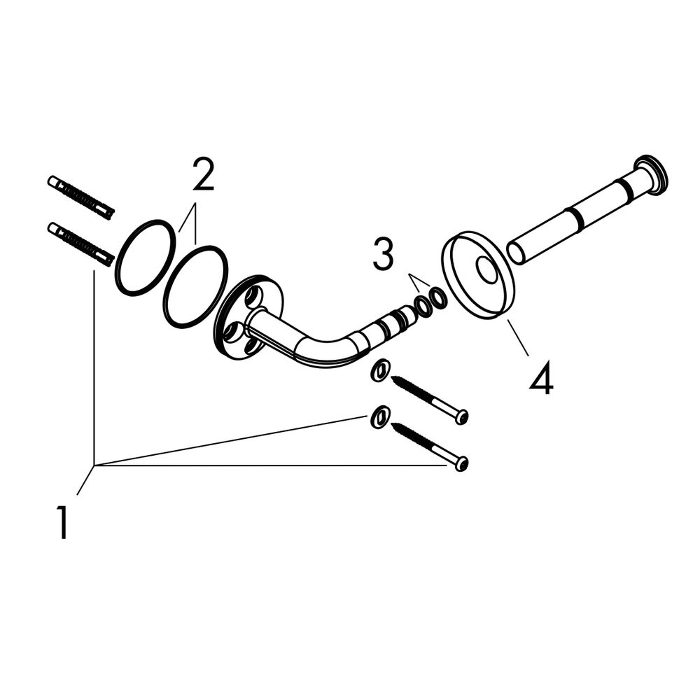 Hansgrohe AXOR Universal Circular Toilettenpapierhalter, 83mm, Metall, Edelstahl Op... HANSGROHE-42856800 4059625388938 (Abb. 2)