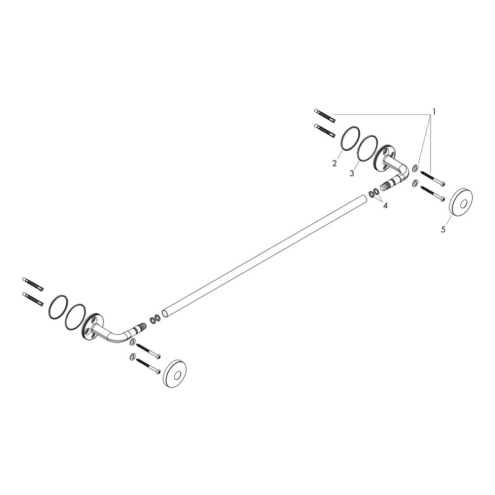 Hansgrohe AXOR Universal Circular Badetuchhalter 655mm, 600mm Bohrabstand, Metall, ... HANSGROHE-42860330 4059625387856 (Abb. 2)