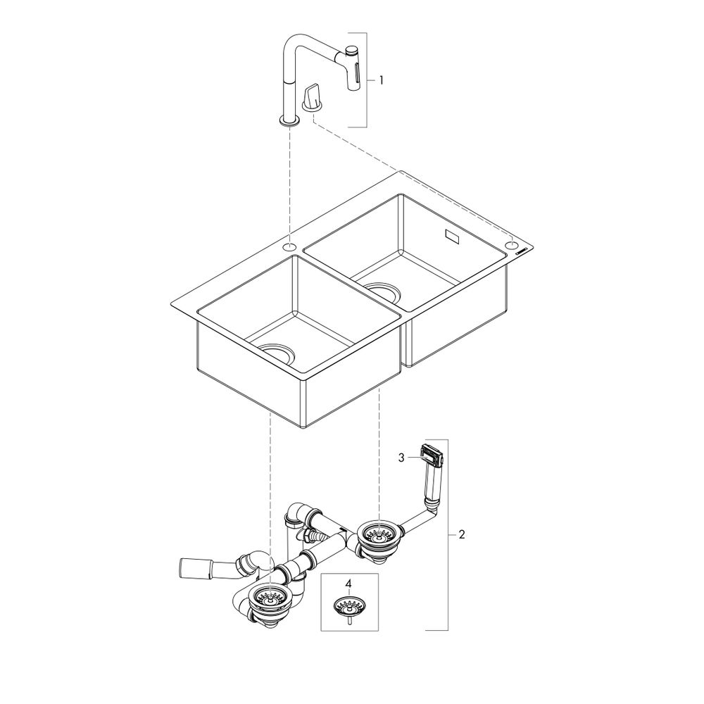 hansgrohe Select 200 Spülencombi 770 C51-F770-10 chrom... HANSGROHE-43221000 4059625100462 (Abb. 3)