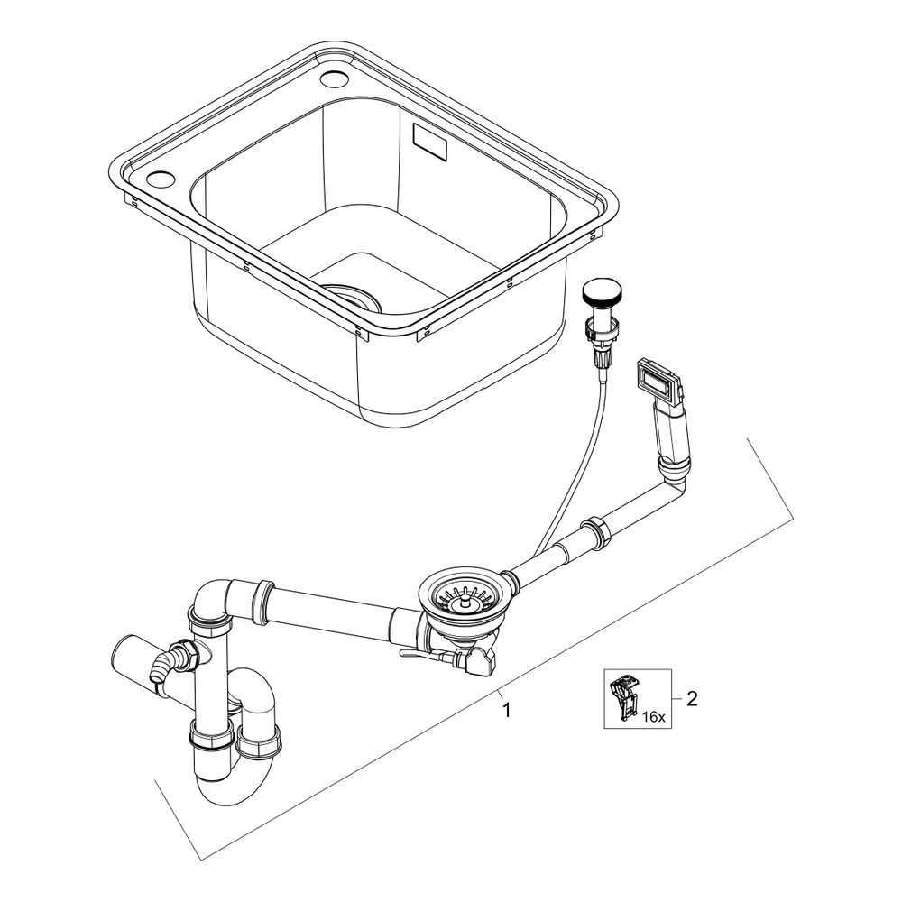 hansgrohe Einbauspüle 400 S412-F400... HANSGROHE-43335800 4059625217504 (Abb. 2)