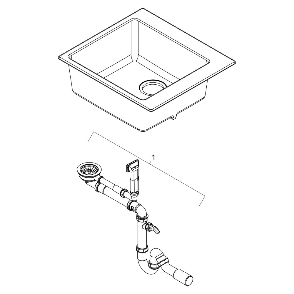 Hansgrohe Einbauspüle S53 S530-F400, manueller Garnitur, Steingrau... HANSGROHE-43361290 4059625514467 (Abb. 4)