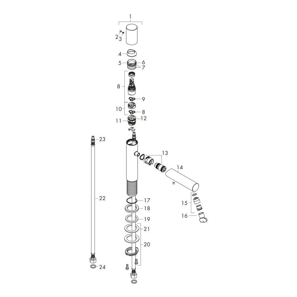 Hansgrohe AXOR Uno Einhebel-Waschtischmischer 80mm, 5l/min, Zerogriff, Ablaufgarnit... HANSGROHE-45005820 4011097982649 (Abb. 3)