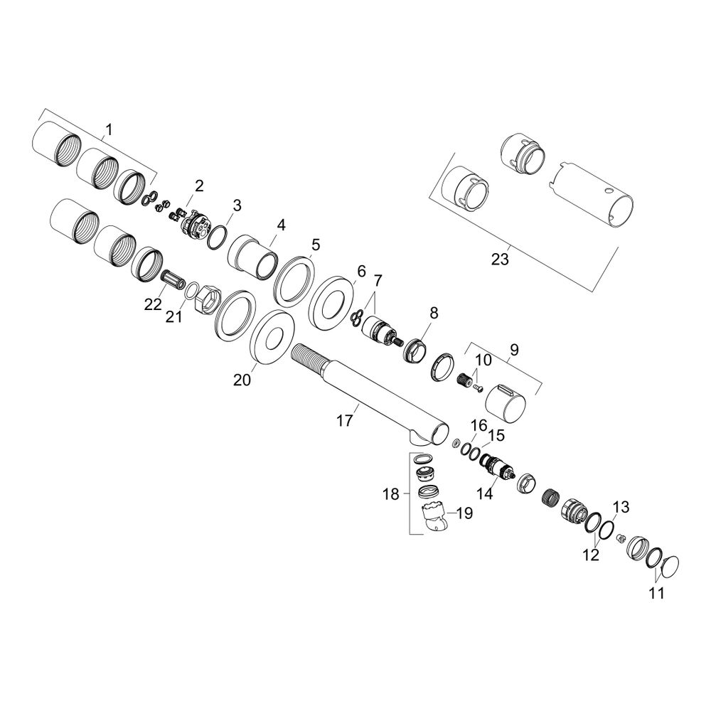 Hansgrohe AXOR Uno Waschtischmischer Unterputz, 5l/min, für Wandmontage Select, Aus... HANSGROHE-45112800 4059625015421 (Abb. 2)