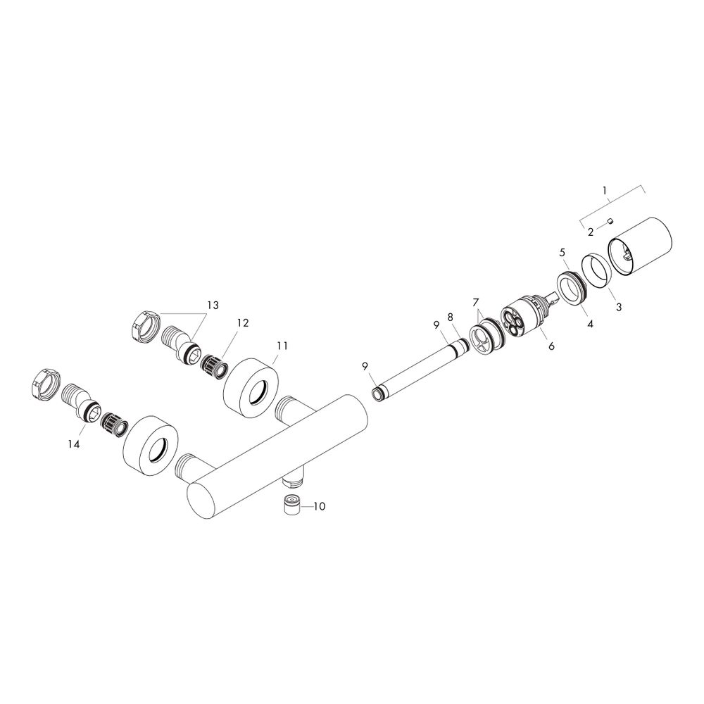 Hansgrohe AXOR Uno Einhebel-Brausemischer Aufputz, 15l/min, Zerogriff, Chrom... HANSGROHE-45600000 4011097849386 (Abb. 3)