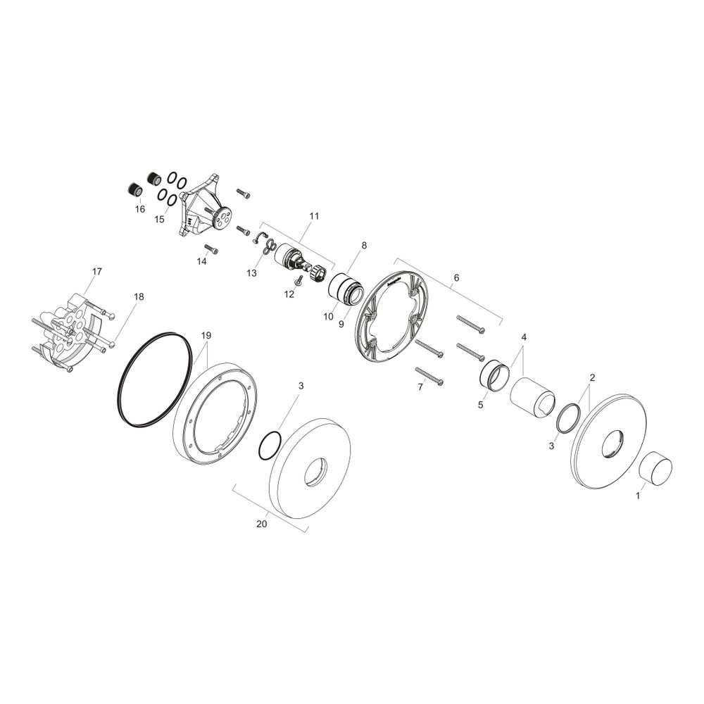 Hansgrohe AXOR Uno Einhebel-Brausemischer Unterputz, 29l/min, Zerogriff, Brushed Ni... HANSGROHE-45605820 4011097983202 (Abb. 3)