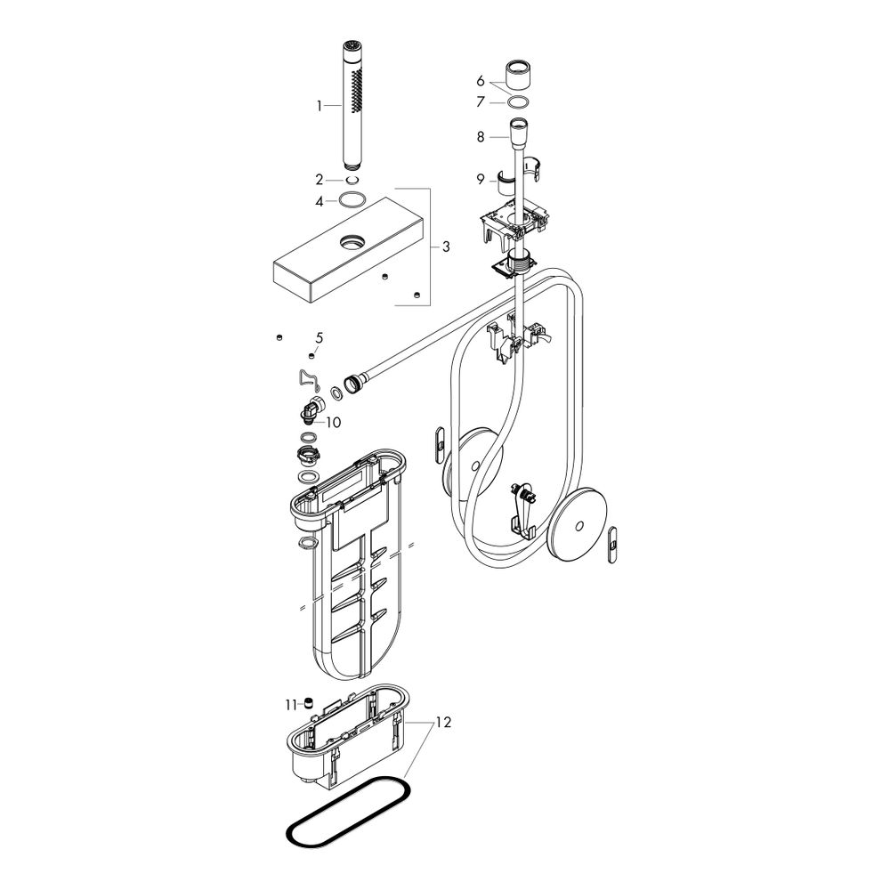 Hansgrohe AXOR Edge Wannenrand-Set, 14,5l/min, Chrom... HANSGROHE-46470000 4059625203958 (Abb. 2)