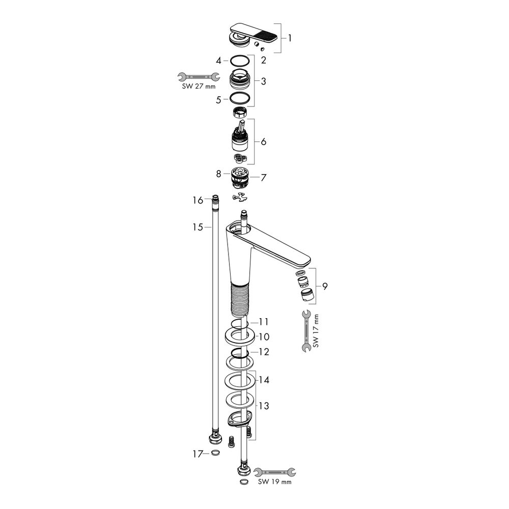 Hansgrohe AXOR Citterio C Einhebel-Waschtischmischer 125 Standm, CoolStart, Ablaufg... HANSGROHE-49041820 4059625558744 (Abb. 4)