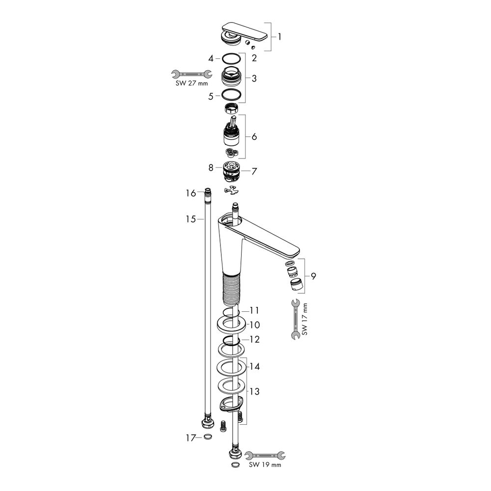 Hansgrohe AXOR Citterio C Einhebel-Waschtischmischer 125 Standm, CoolStart, Ablaufg... HANSGROHE-49041950 4059625571231 (Abb. 4)
