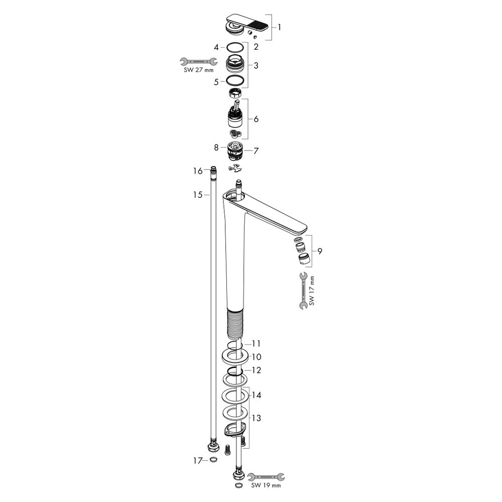 Hansgrohe AXOR Citterio C Einhebel-Waschtischmischer 250mm, Standmon, CoolStart, Ab... HANSGROHE-49051340 4059625558645 (Abb. 4)