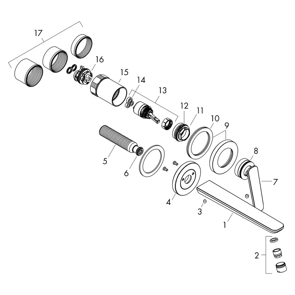 Hansgrohe AXOR Citterio C Einhebel-Waschtischmischer Unterputz für Wandmontage, Aus... HANSGROHE-49111800 4059625572146 (Abb. 4)