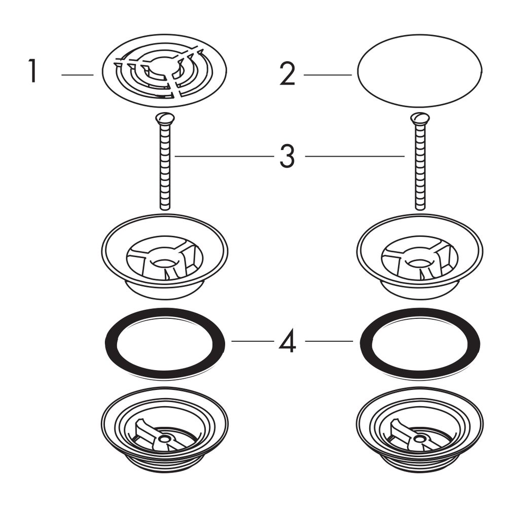 hansgrohe Garnitur DN 32 nicht verschließbar für Waschbecken, Chrom... HANSGROHE-50001000 4011097146867 (Abb. 3)